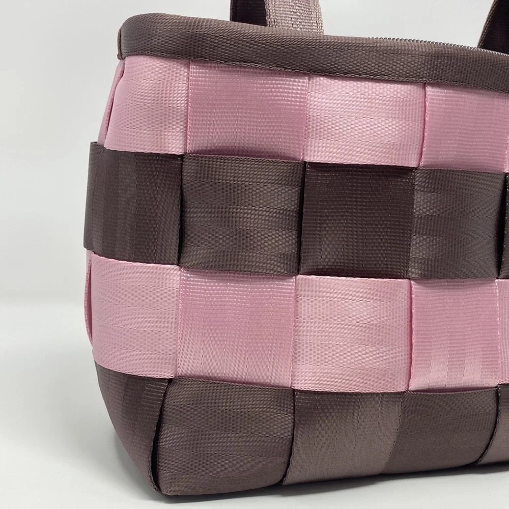 Harveys seatbelt bag purse. Brown and pink. - Picture 3 of 9